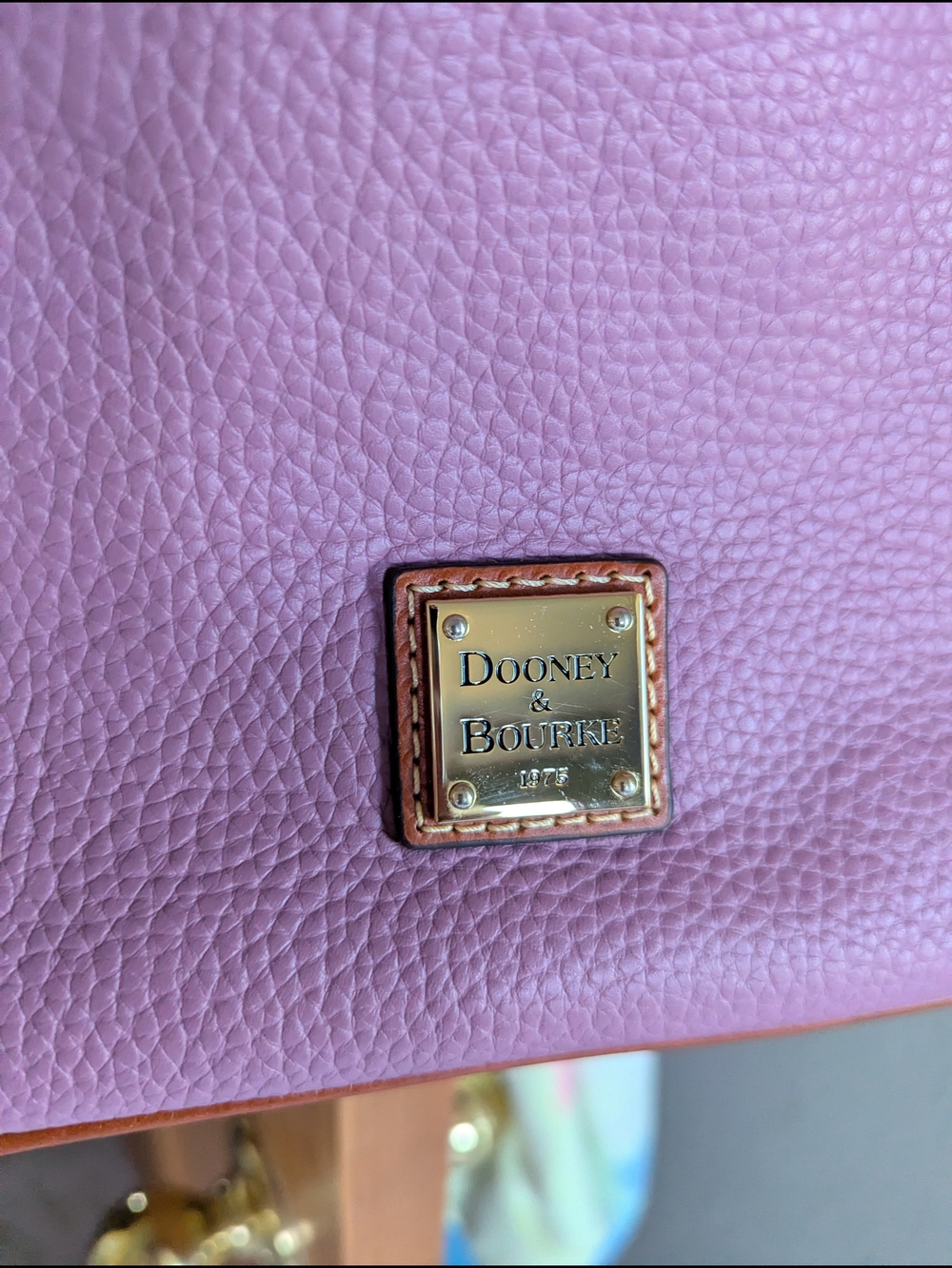 Dooney & Bourke Lavender Pebbled Leather Shoulder Bag